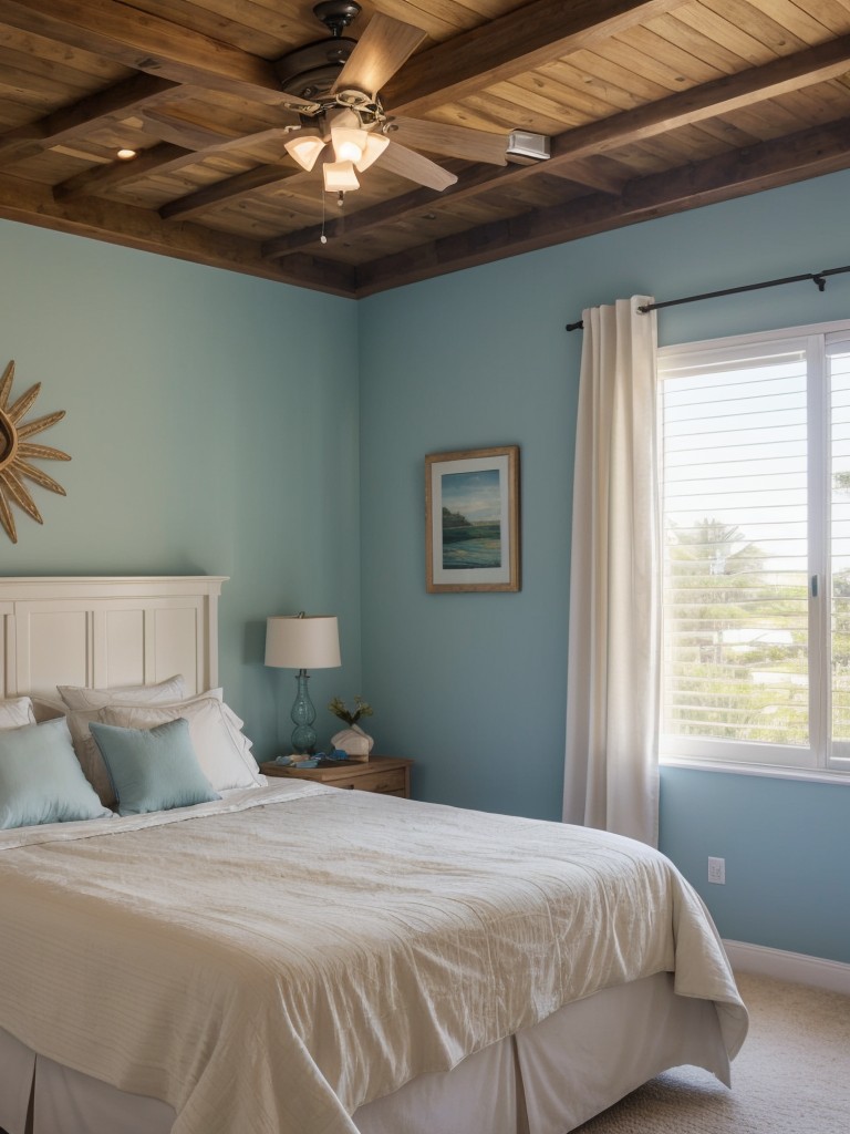 Coastal Vibes: Transform your Bedroom into a Mediterranean Oasis with a Ceiling Fan!