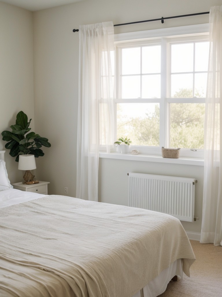 Mediterranean Bedroom Oasis: Bring in the Light with White Curtains