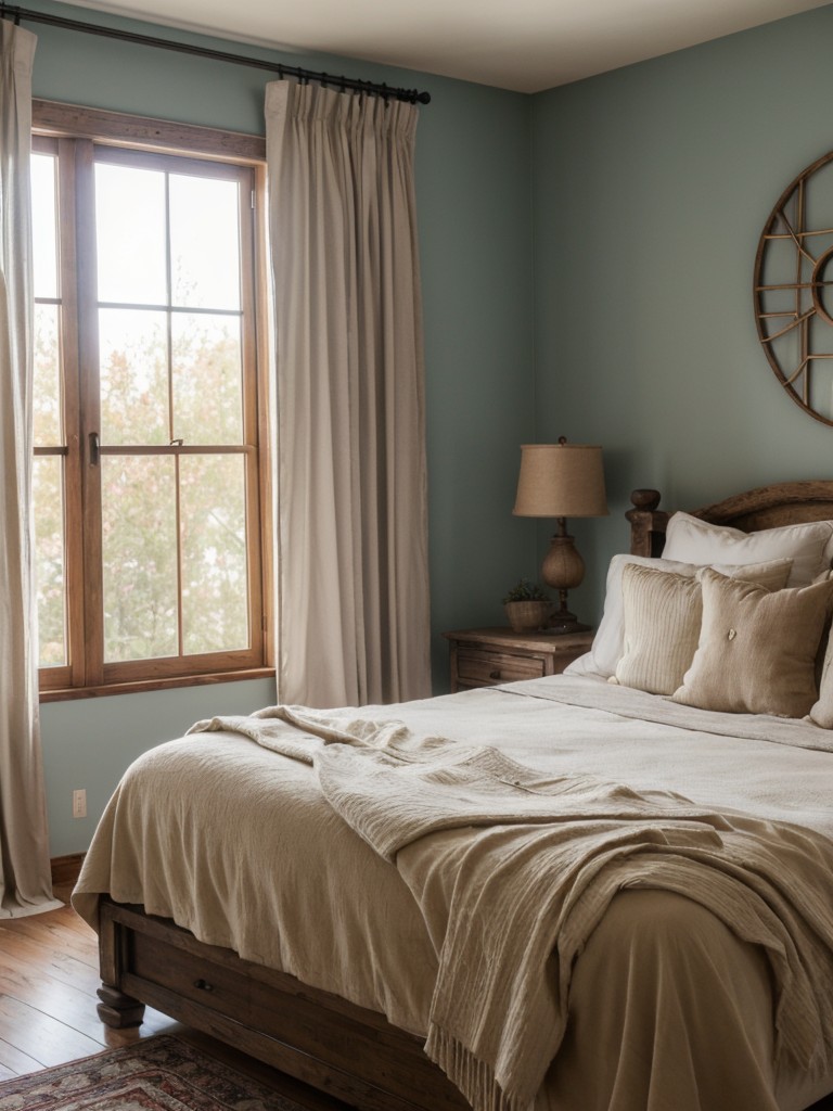 Romantic Mediterranean Bedroom Decor: Billowing Curtains & Plush Cushions!