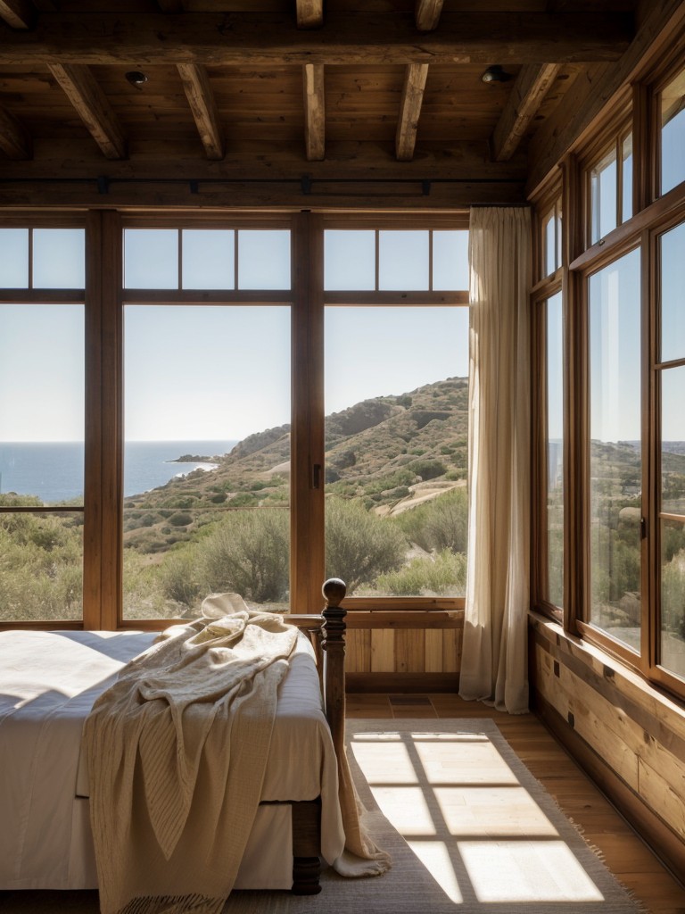 Mediterranean Bedroom Vibes: Light & Sheer Window Treatments for Stunning Views!