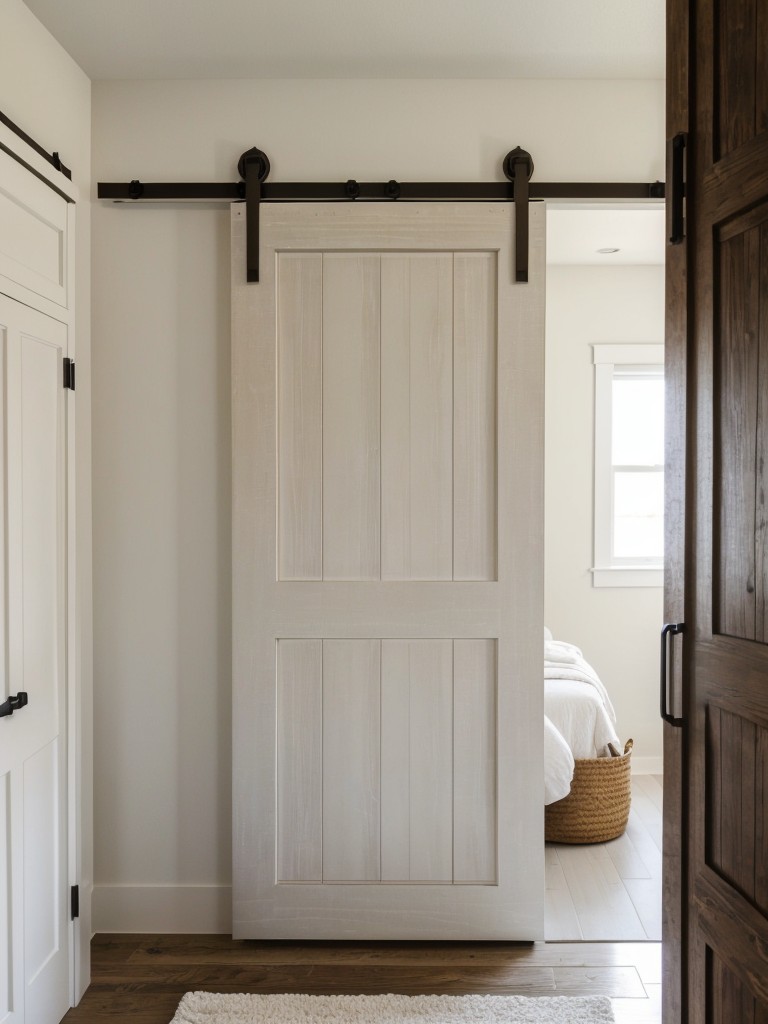 Rustic Sliding Barn Doors for Charming Apartment Bedrooms