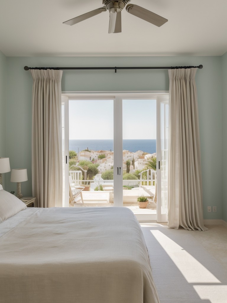 Transform Your Bedroom into a Mediterranean Oasis with Elegant Curtains!