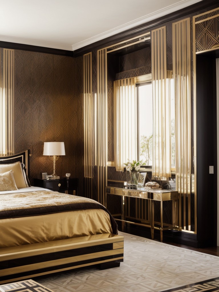 Art Deco Bedroom Vibes: Elevate Your Apartment with Glamorous Wallpaper