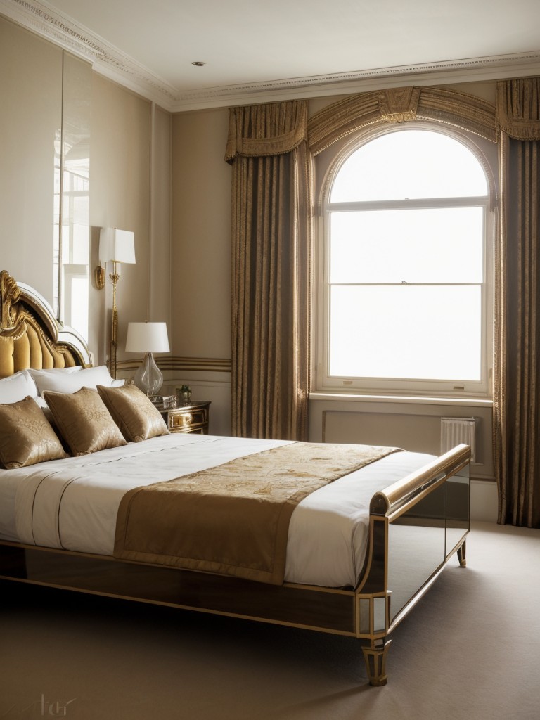 Art Deco Bedroom: Luxe Style with a Stunning Mirror!