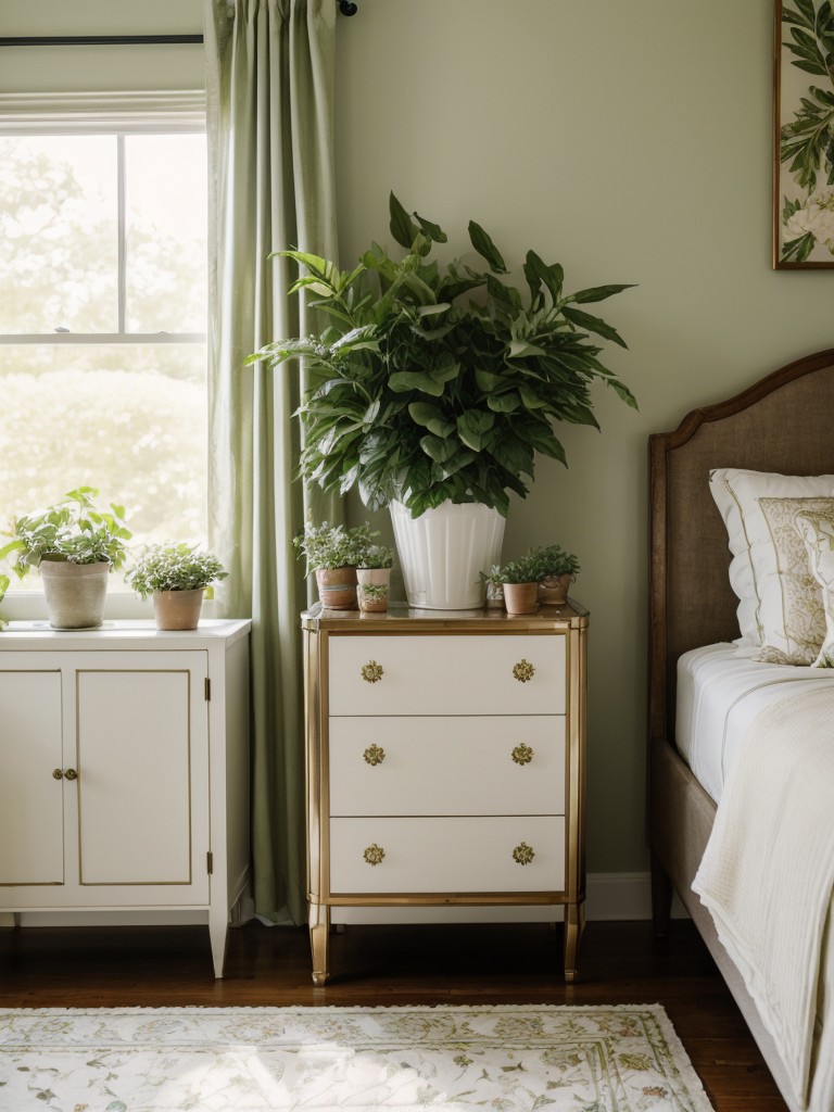 Art Deco Bedroom Inspiration: Greenery & Floral Accents