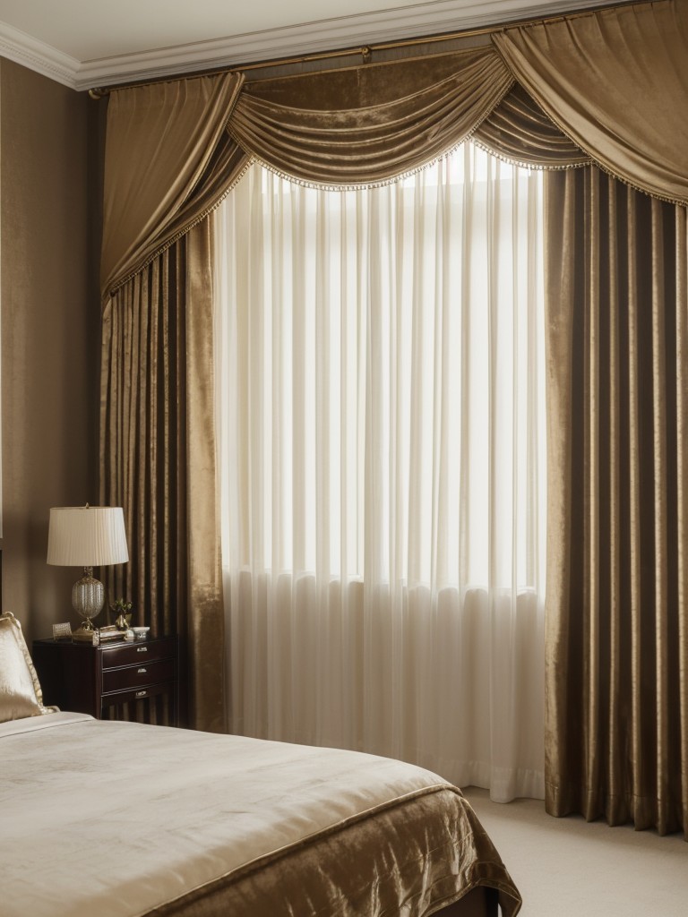 Luxurious Art Deco Bedroom Inspiration: Elevate your space with opulent drapes!