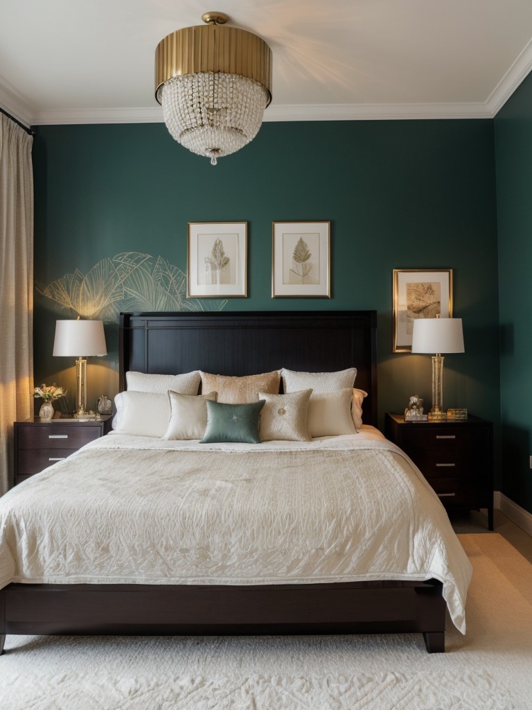 Bold Accent Walls: Elevate Your Bedroom with Stunning Art Deco Decor!