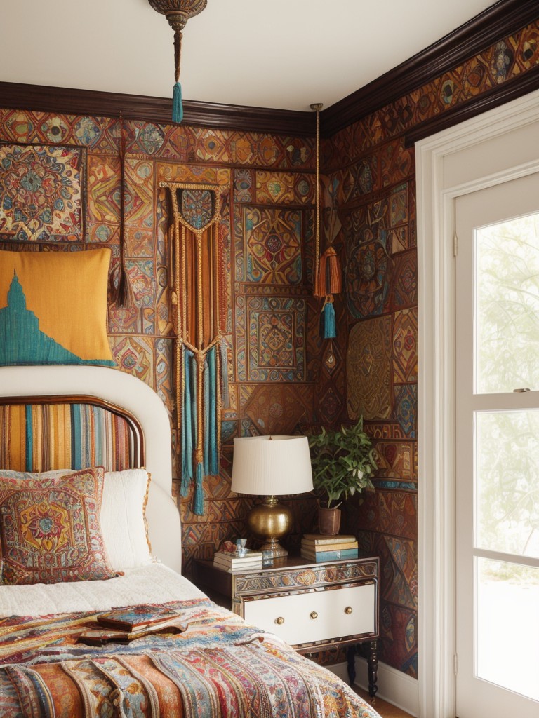 Art Deco Bedroom with Bohemian Flair.