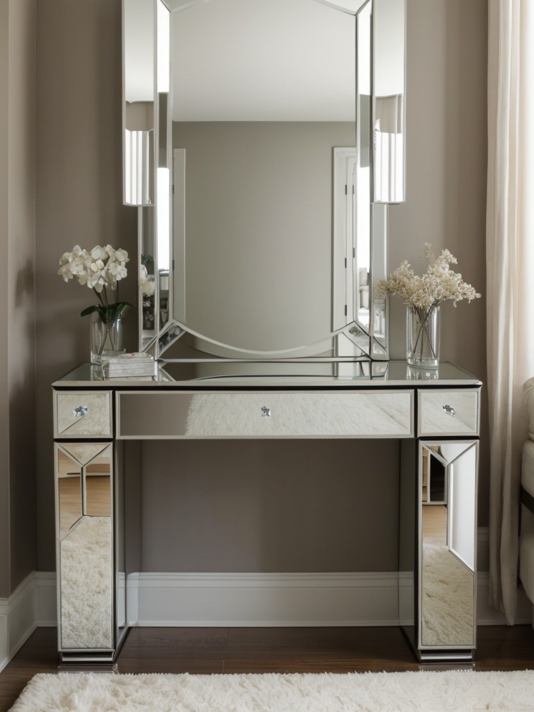 Art Deco Bedroom: Add Glam with Mirrored Side Tables & Stunning Dressing Screens!