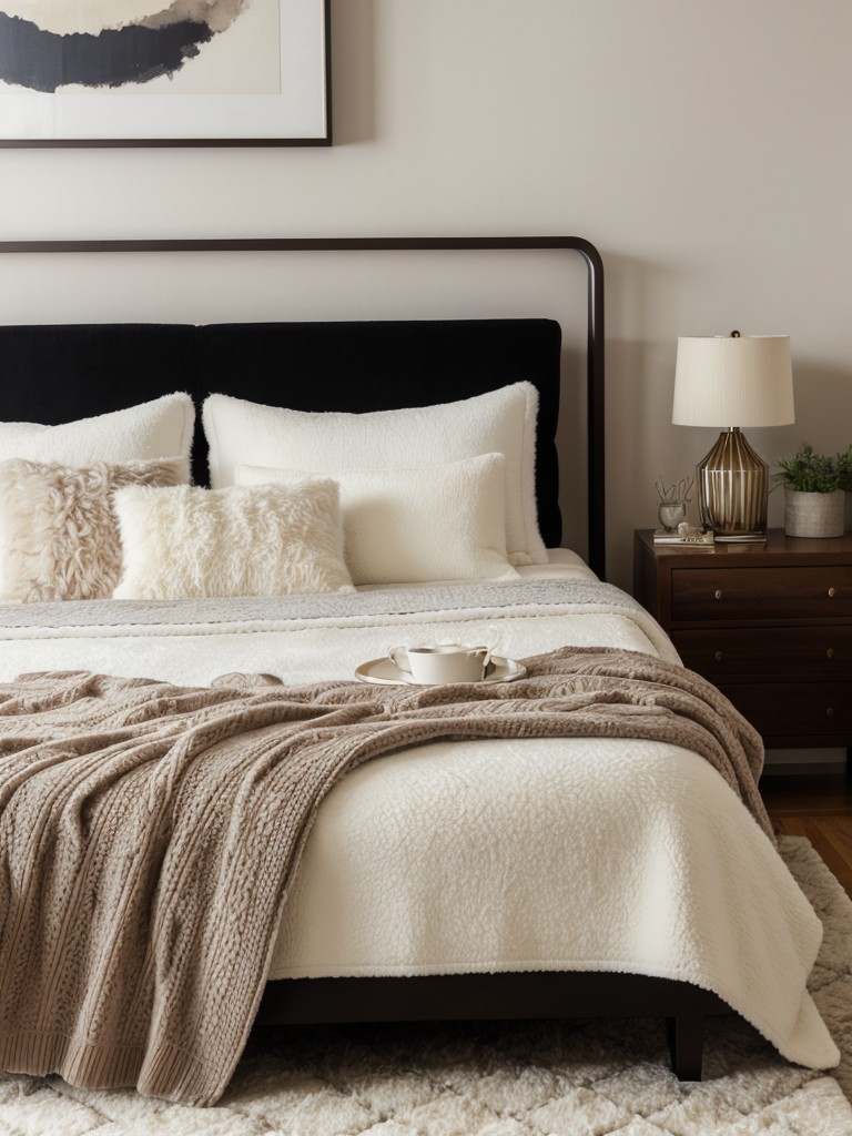 Cozy Art Deco Bedroom Styling: Soft textures & warm ambiance for modern apartments.