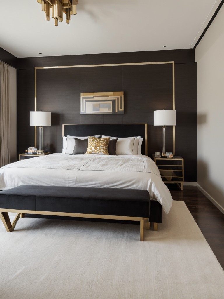 Art Deco Bedroom: Bold & Impactful Modern Decor with Abstract Geometric Art