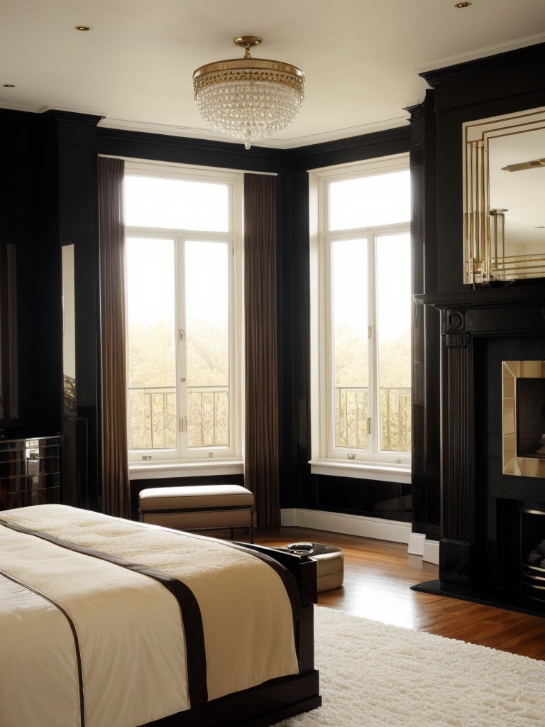 Art Deco Bedroom: Create Romance with a Decorative Fireplace!