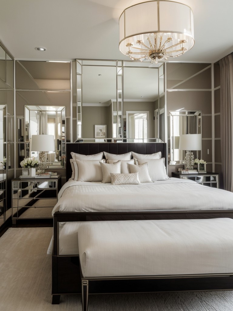 Luxury on a Budget: Transform Your Bedroom with a Mirrored Accent Wall!