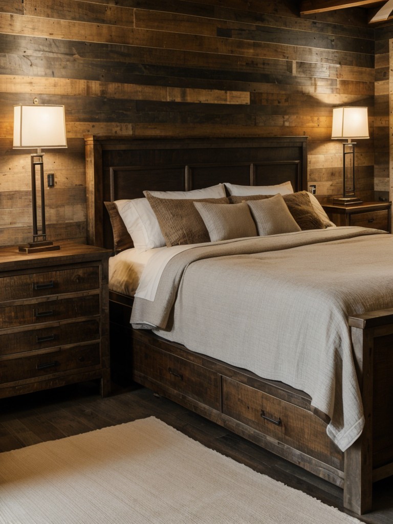 Rustic Farmhouse Bedroom: Embrace vintage charm with reclaimed wood accents!