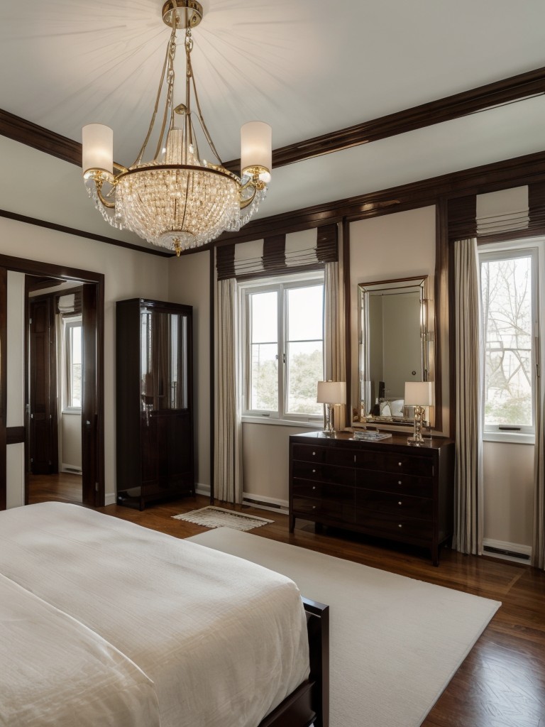 Chic Art Deco Bedroom: Elevate Your Space with Statement Lighting!