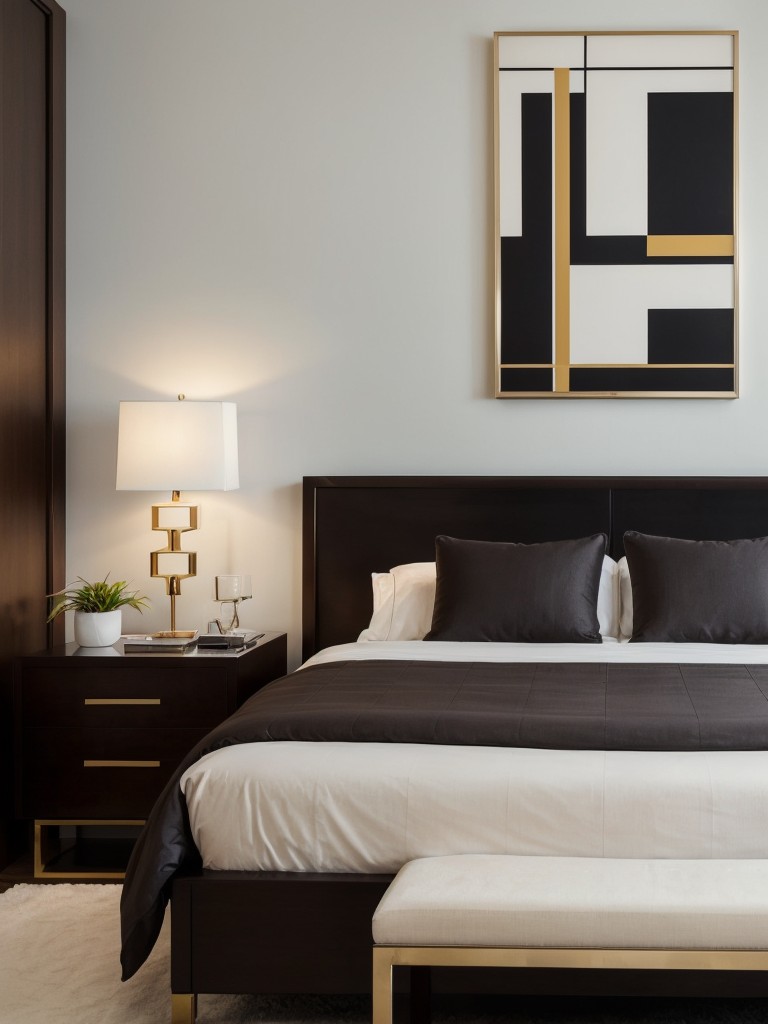 Art Deco Bedroom: Bold Artwork for a Sleek Look