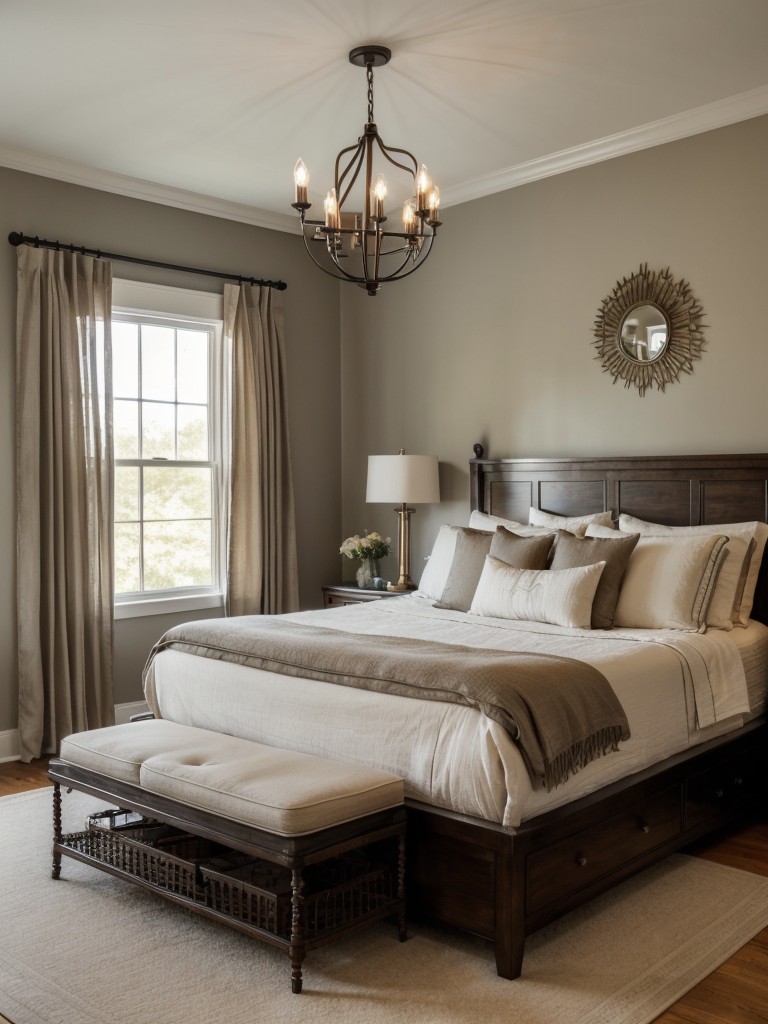 Rustic Chic: Farmhouse Lighting for an Art Deco Bedroom