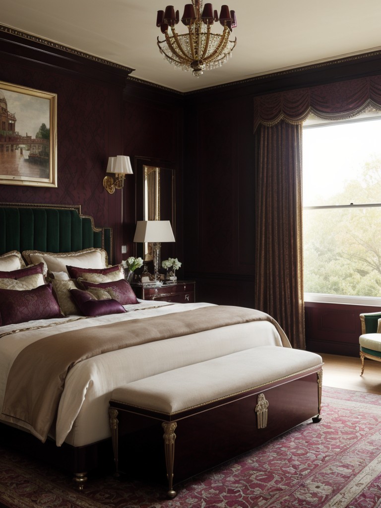 Opulent Victorian-Inspired Bedroom: Timeless Art Deco Color Schemes