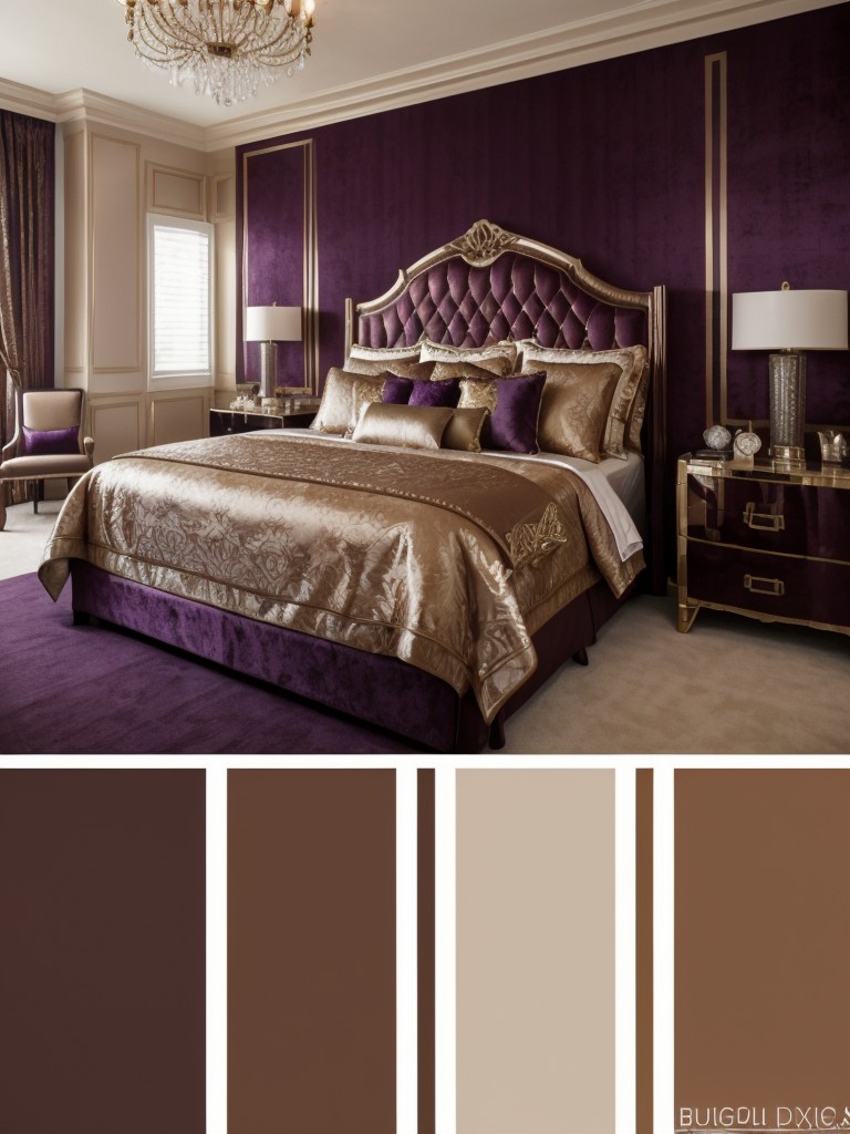 Luxe Art Deco Bedroom Vibes: Regal Colors and Metallic Finishes