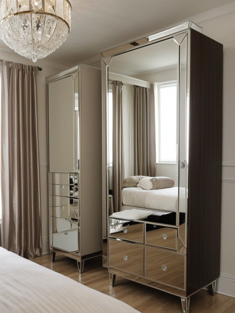 Bring Glam to Your Bedroom with Art Deco Mirrored Armoire!