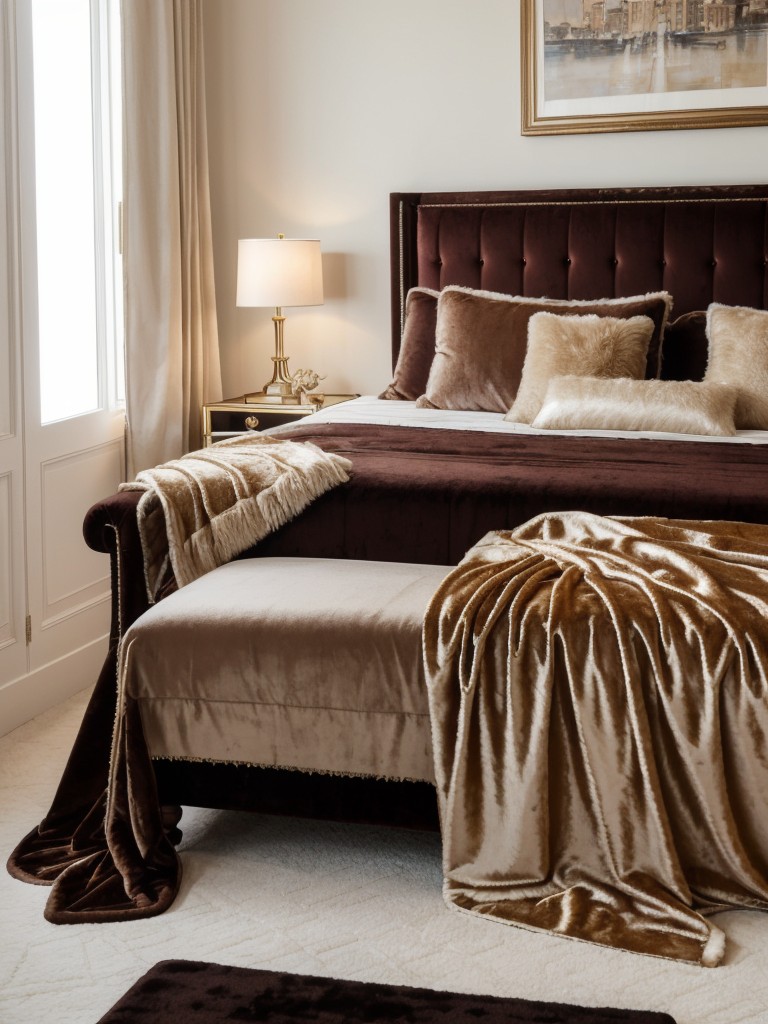 Upgrade Your Bedroom: Luxe Art Deco Vibes with Faux Fur and Velvet!