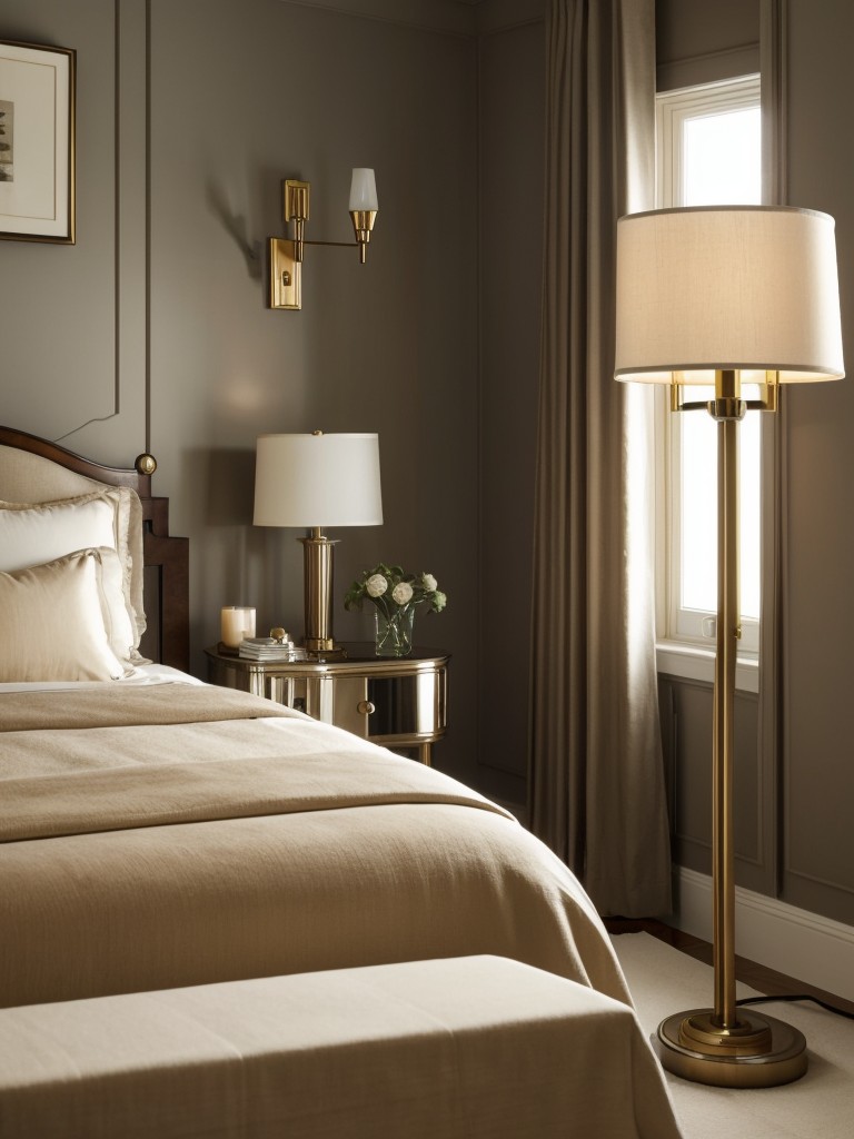 Art Deco Bedroom: Layered Lighting for Cozy Ambiance