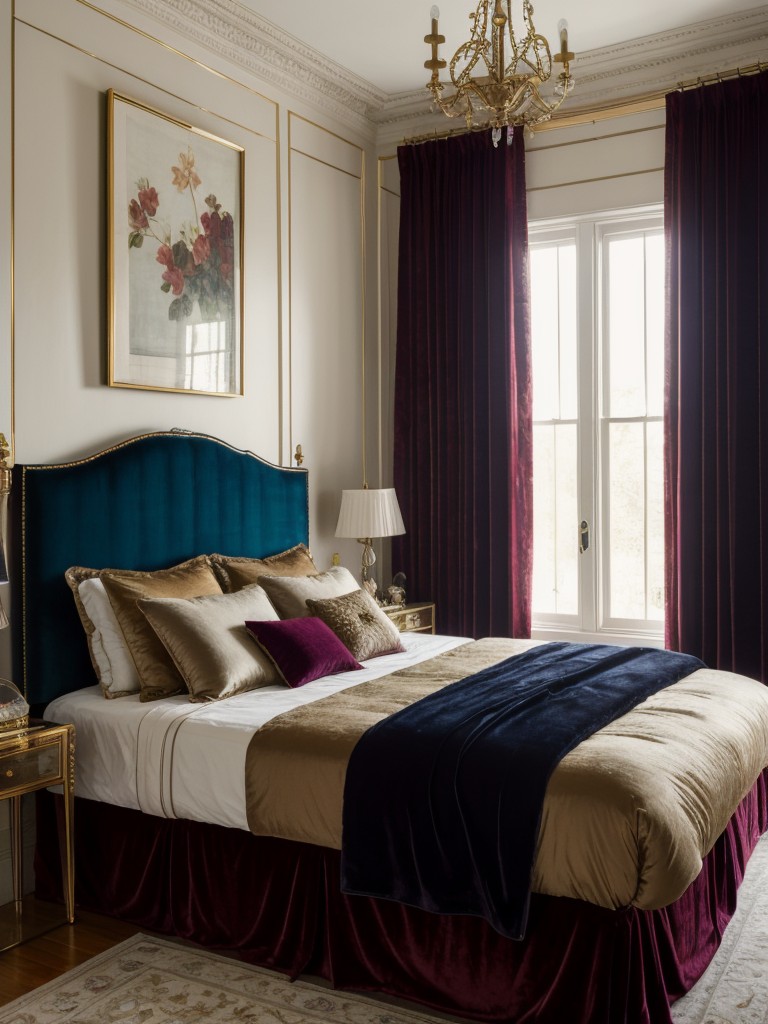 Velvet Drapery: Transform Your Bedroom into an Art Deco Haven