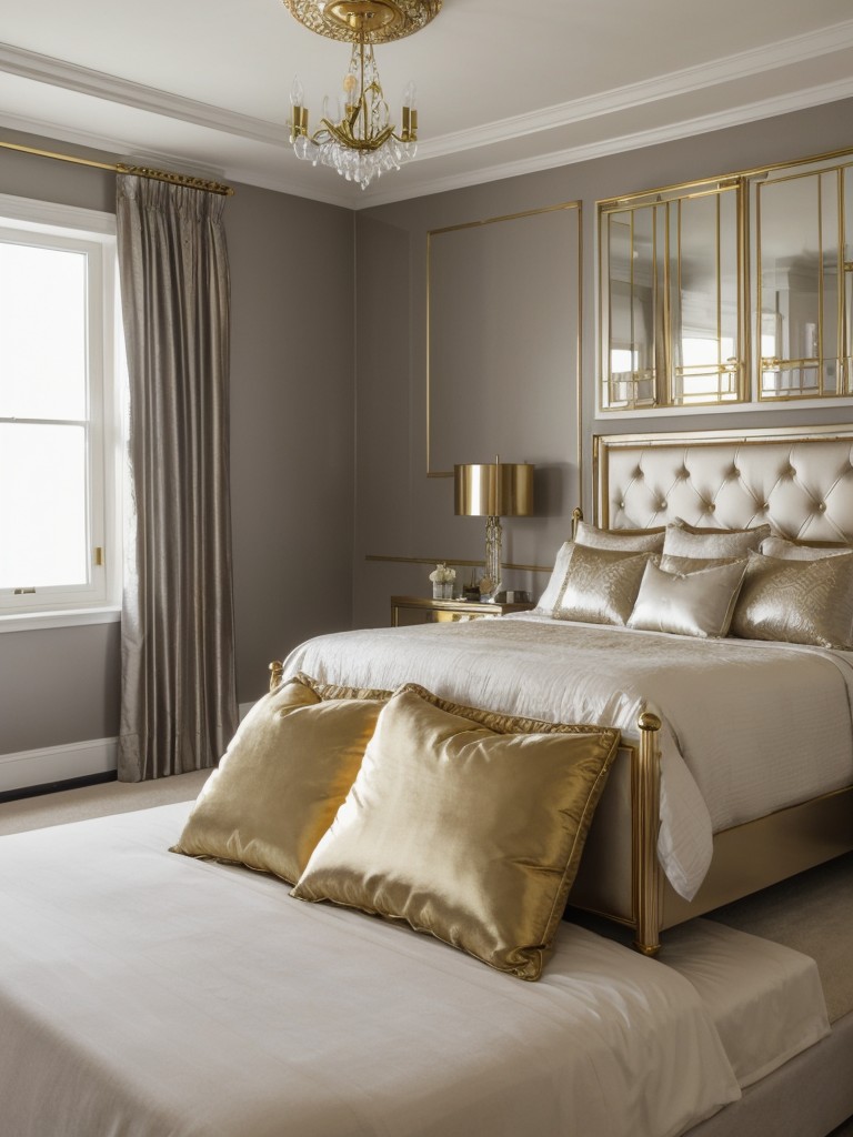 Glam up your bedroom with Art Deco metallic accents!