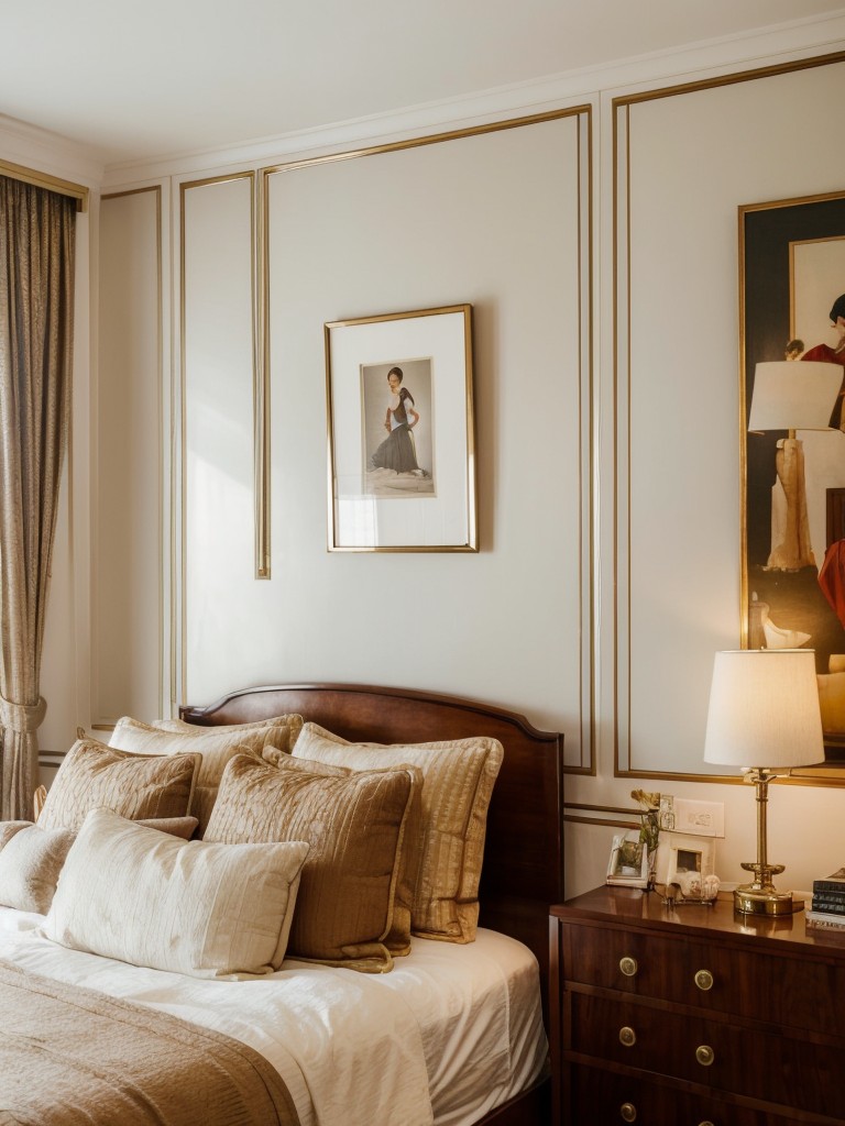 Vintage Chic: An Art Deco Bedroom Retreat. Add Your Personal Touch!