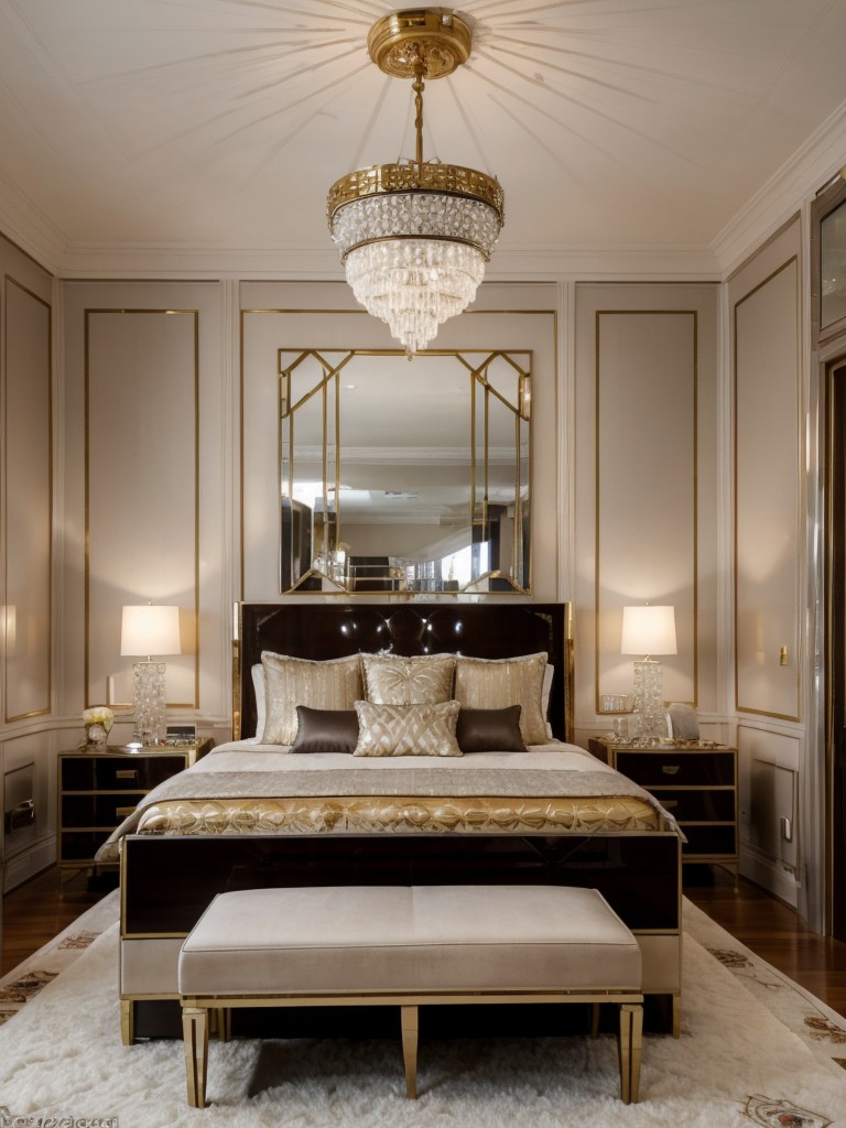 Art Deco-inspired Bedroom Makeover: Luxe Chandelier Ideas!