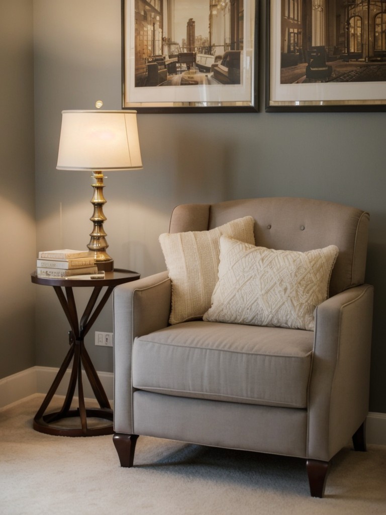 Create an Art Deco Bedroom Oasis: Cozy Nook, Plush Armchair, and Books Galore!