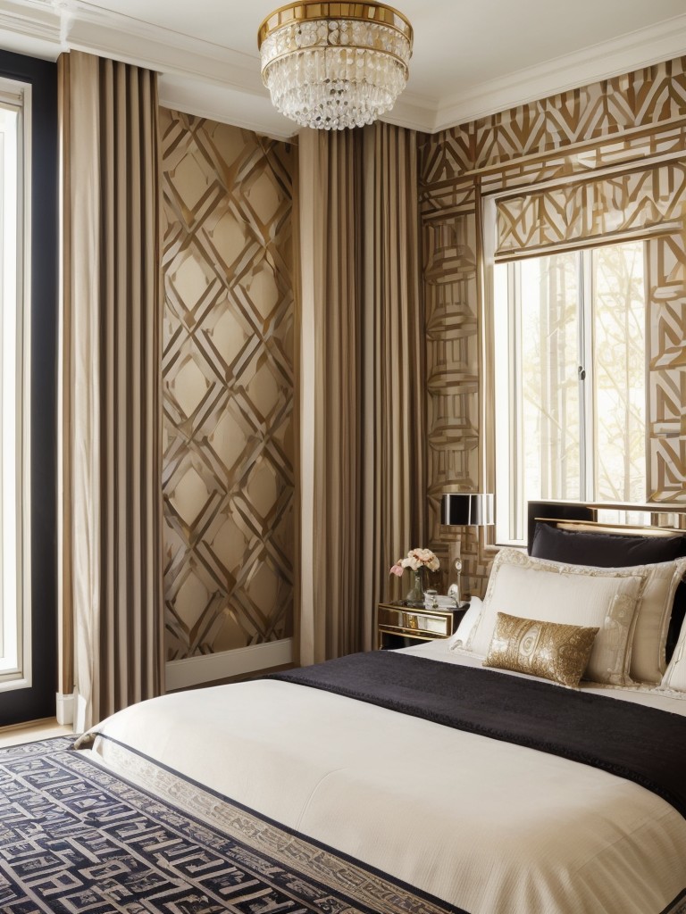 Art Deco Bedroom Glam: Geometric Decor Ideas!