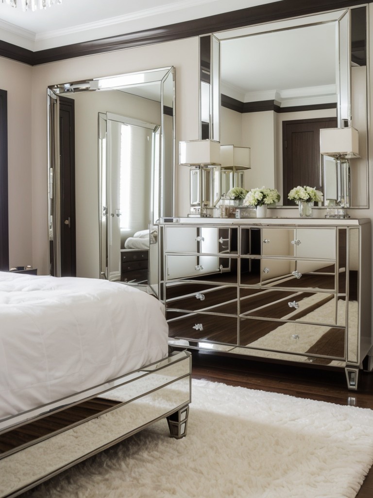 Art Deco Glam: Mirrored Furniture for Chic Apartment Vibes