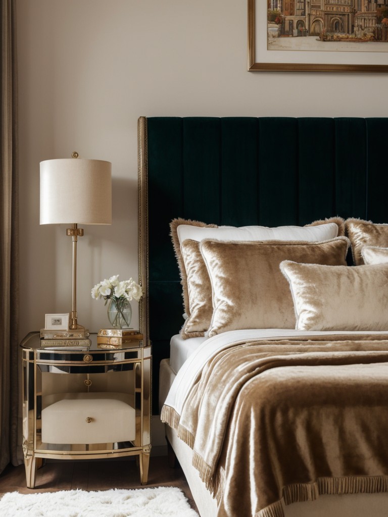 1920s-inspired Luxury for Your Bedroom: Art Deco Decor & Velvet Headboard