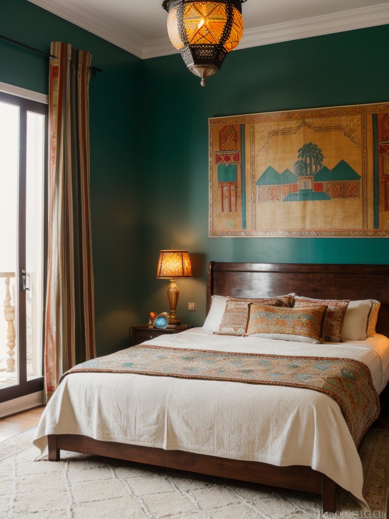 Create an Art Deco Oasis in Your Bedroom with Global-Inspired Decor!