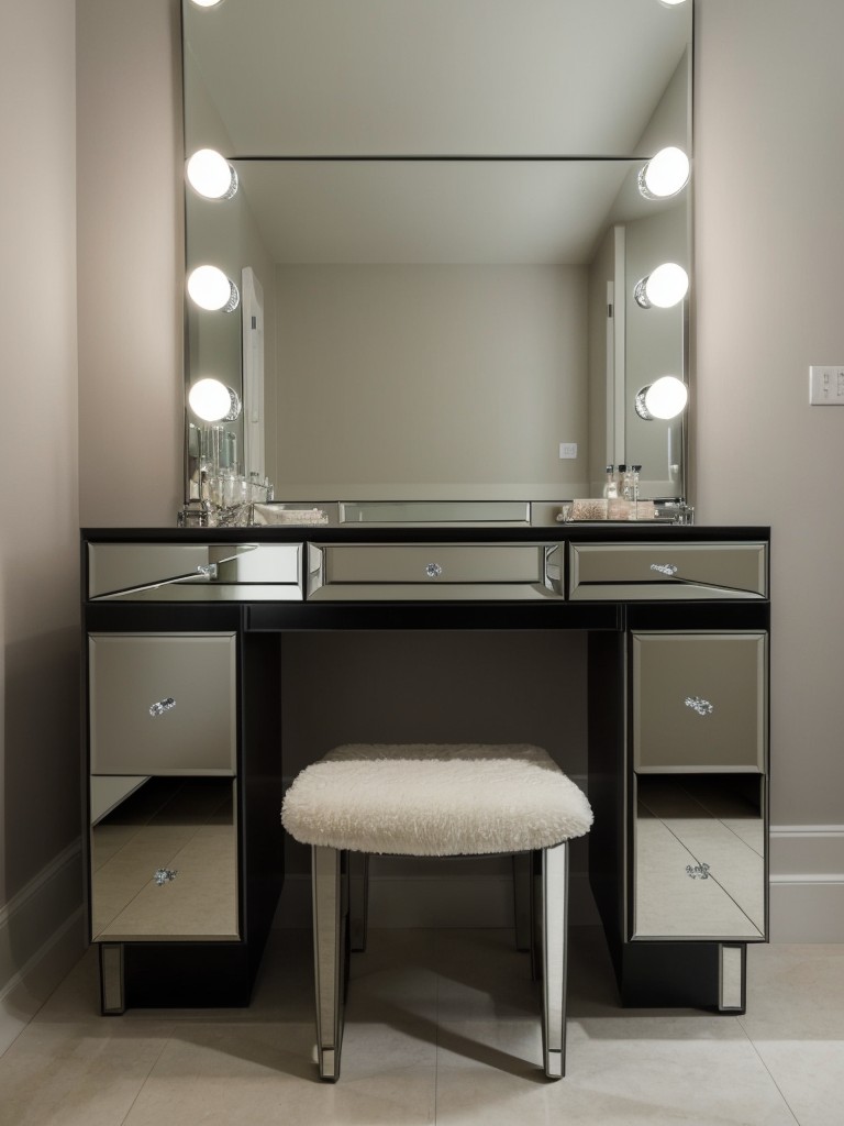 Bring Hollywood Glam to Your Bedroom with a Mirrored Vanity Set