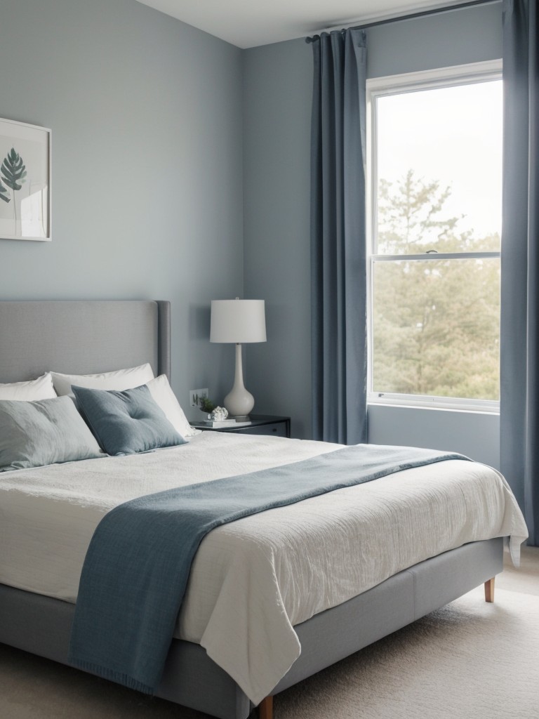 Create a Serene Bedroom with Modern Vibes. Calming colors for a tranquil space.