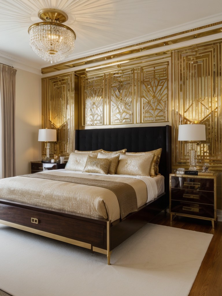 Art Deco Bedroom Makeover: Transform Your Space with Gilded Accents!