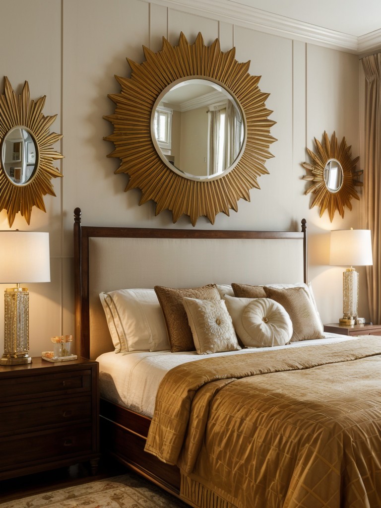 Vintage Art Deco Vibes: Transform Your Bedroom with Sunburst Accents!