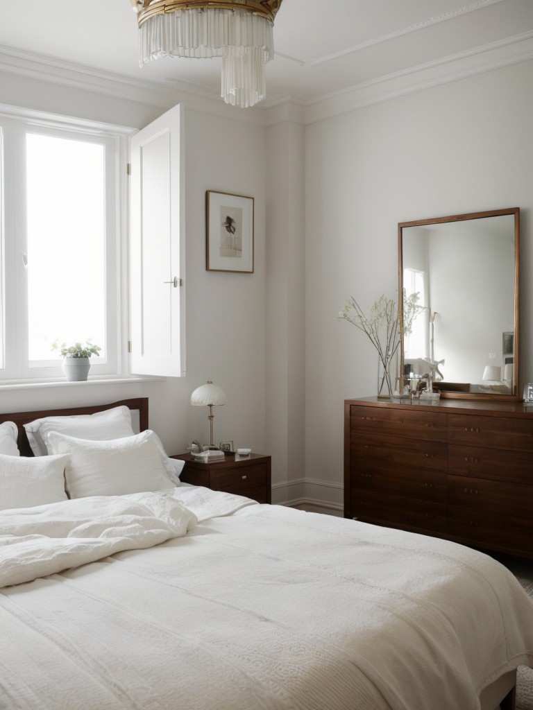 A cozy oasis: Art Deco and Scandinavian bedroom ideas for your apartment.