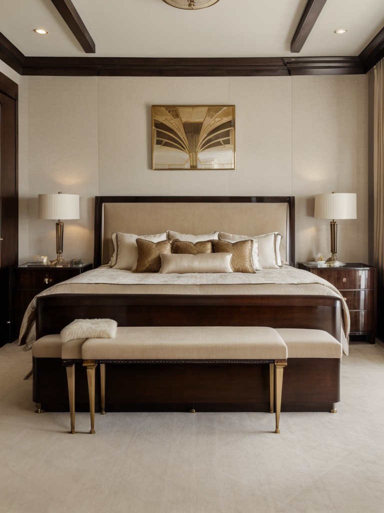 Art Deco Bedroom: Add Luxury with Upholstered Bed Bench