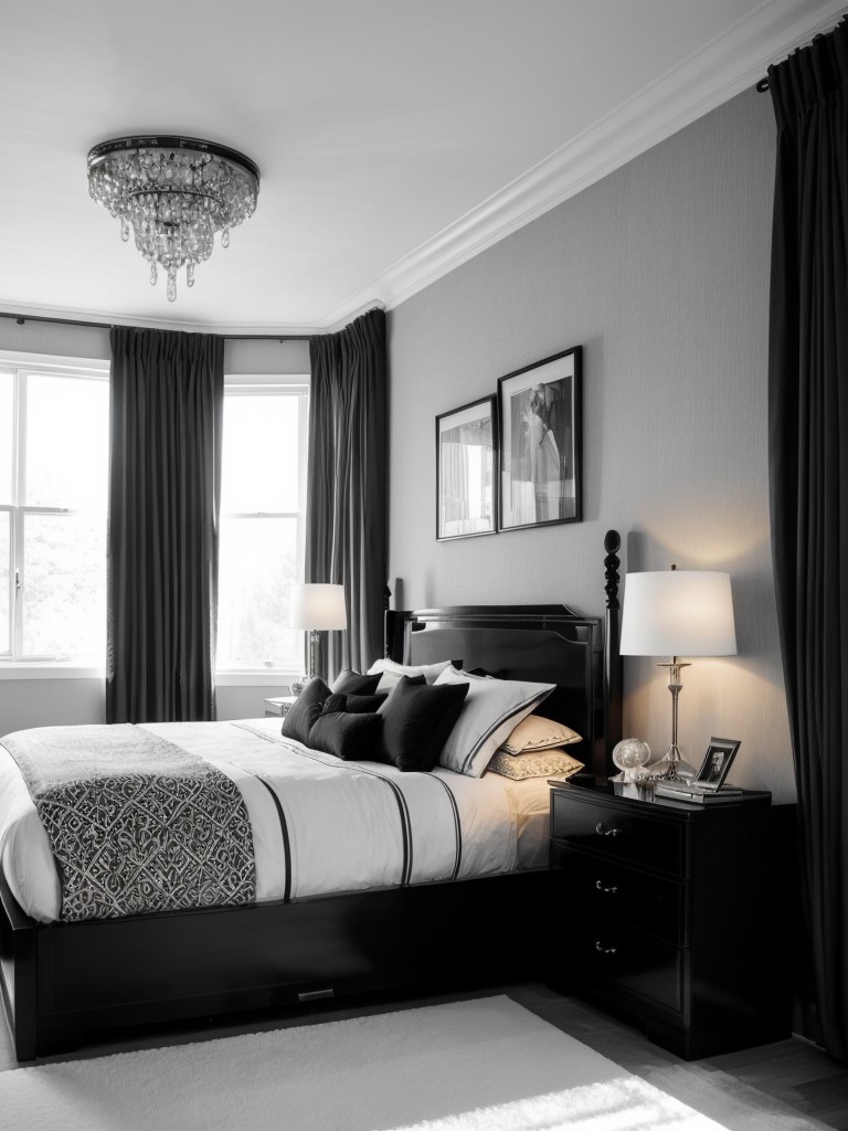 Timeless Art Deco Bedroom: Add Drama with Black & White and Bold Prints!