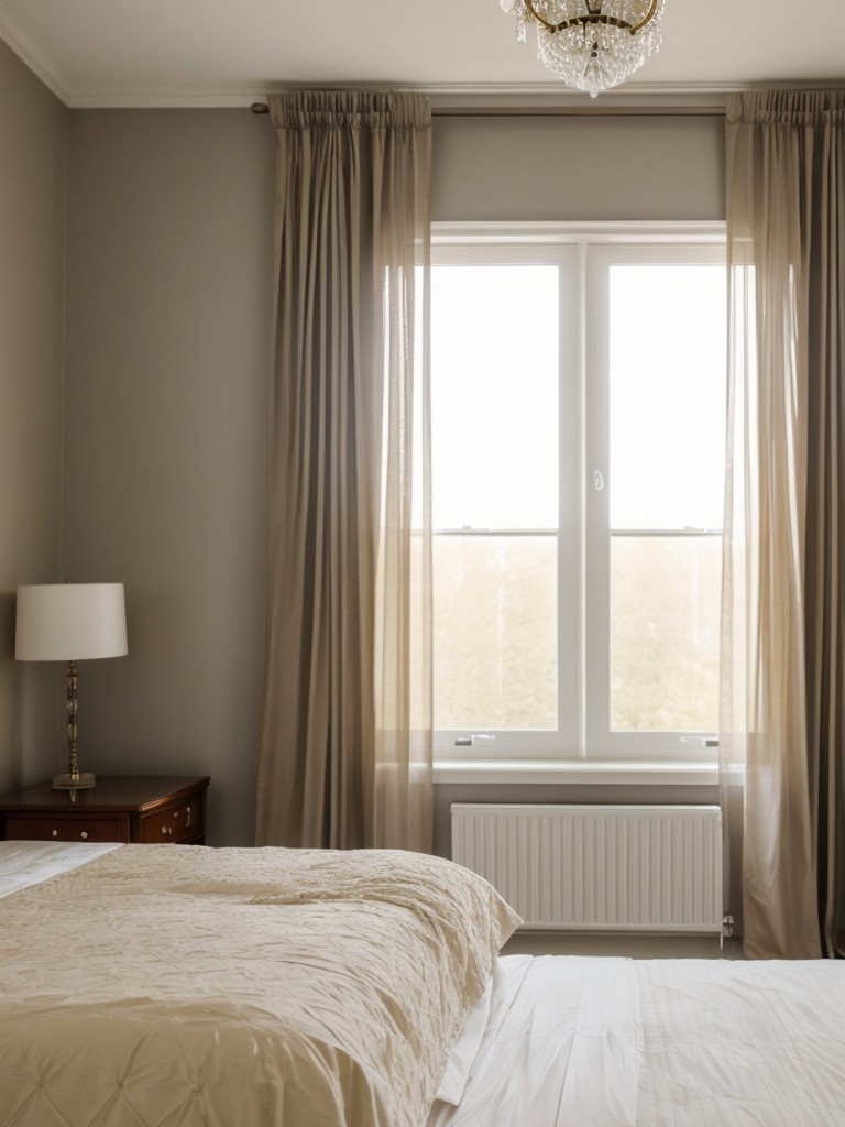 Create a Romantic Art Deco Bedroom with Soft Lighting and Sheer Curtains