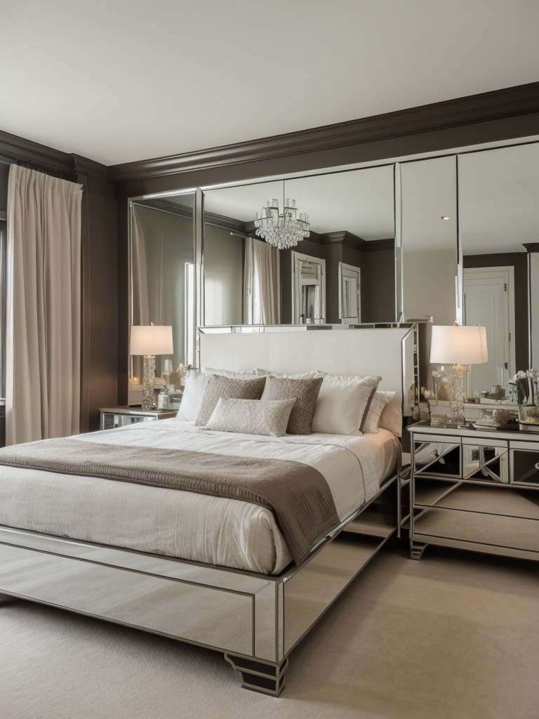 Art Deco-Inspired Bedroom: Elevate Your Space with Mirrored Accents