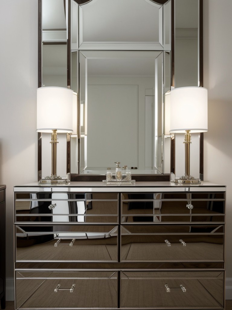 Art Deco-inspired mirrored furniture for a stunning apartment upgrade!