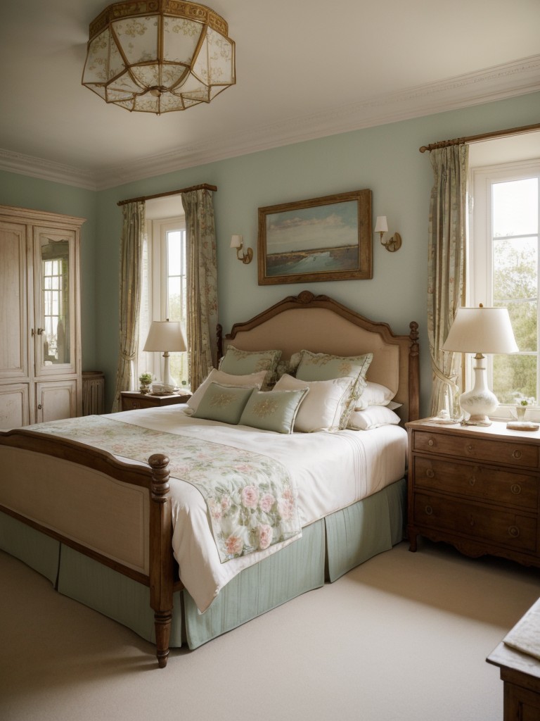 Charming Art Deco Bedroom: French Countryside Inspiration.