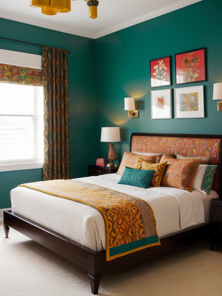 Bold Art Deco Bedroom: Elegance meets Eclectic Bliss!