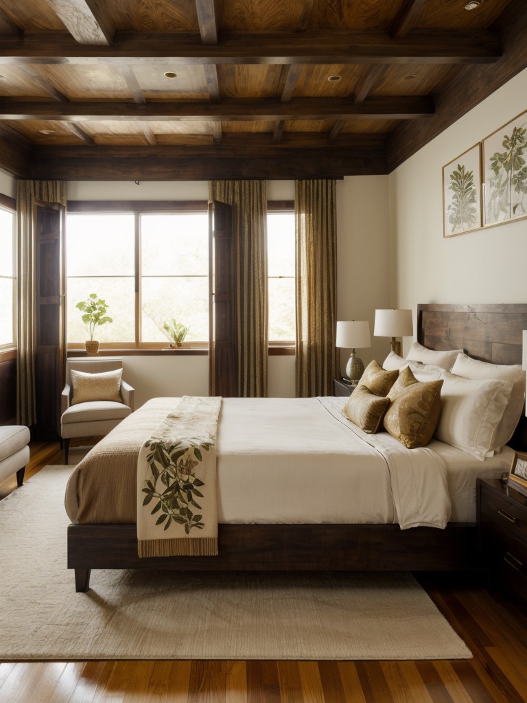 Organic Art Deco Bedroom: Incorporate Natural Elements for Elegance.