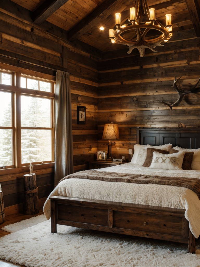 Create a Cozy Rustic Cabin Vibe in Your Bedroom with Art Deco Glam