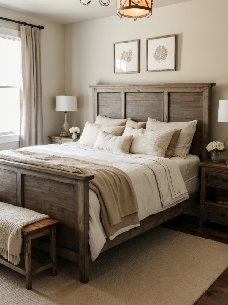 Art Deco Glamour: Modern Farmhouse Bedroom with Rustic Flair